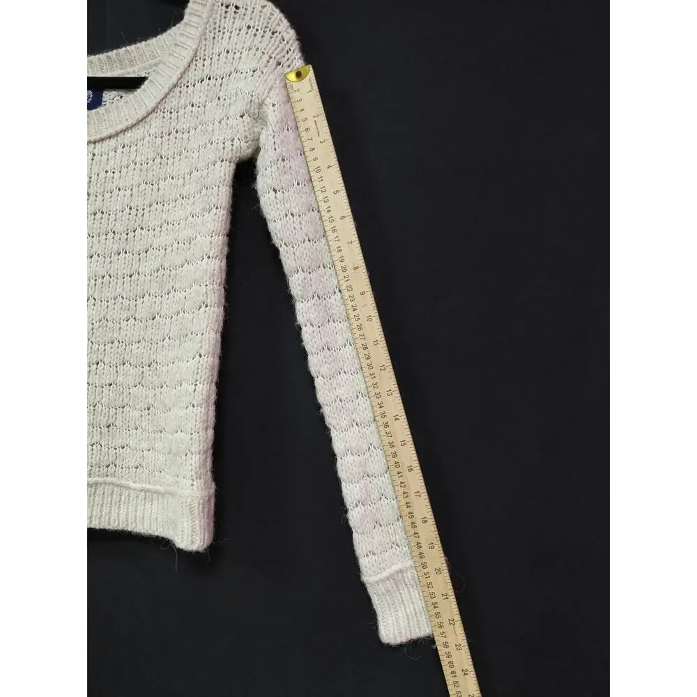 American Eagle Outfitters Wool Knit Sweater White Solid Long Sleeve Size XS - Picture 7 of 8